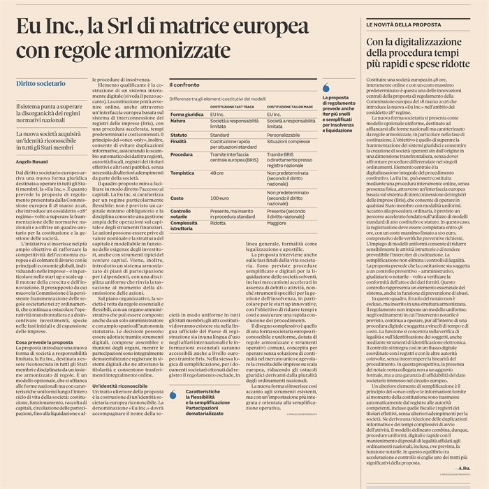 SOCIETA' - La EU.INC, s.r.l. "europea"