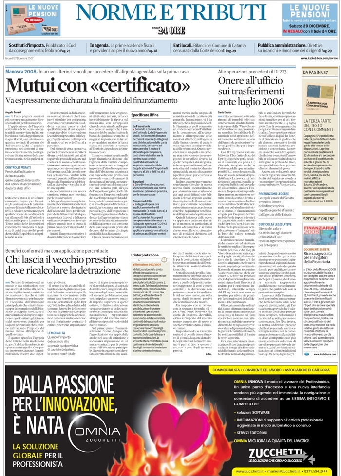 AGEVOLAZIONE PRIMA CASA - MUTUO - DESTINAZIONE