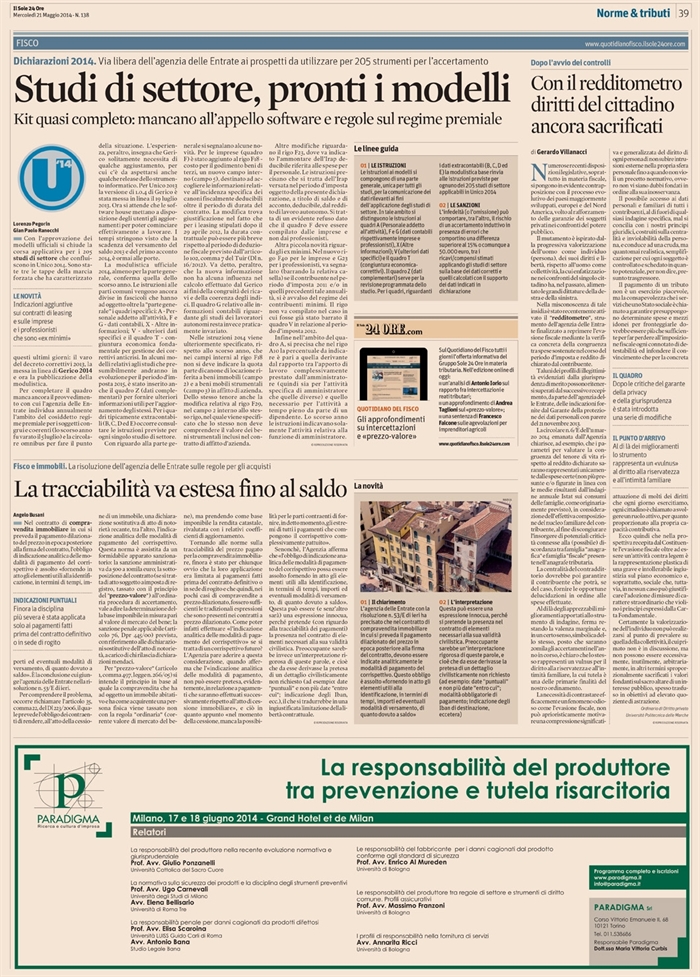 2014-05 - COMPRAVENDITA - Traccabilità dei pagameni fino al saldo