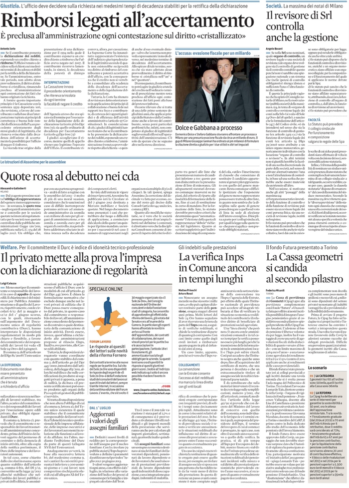 2012 06 09 Il revisore di SRL controlla anche la gestione