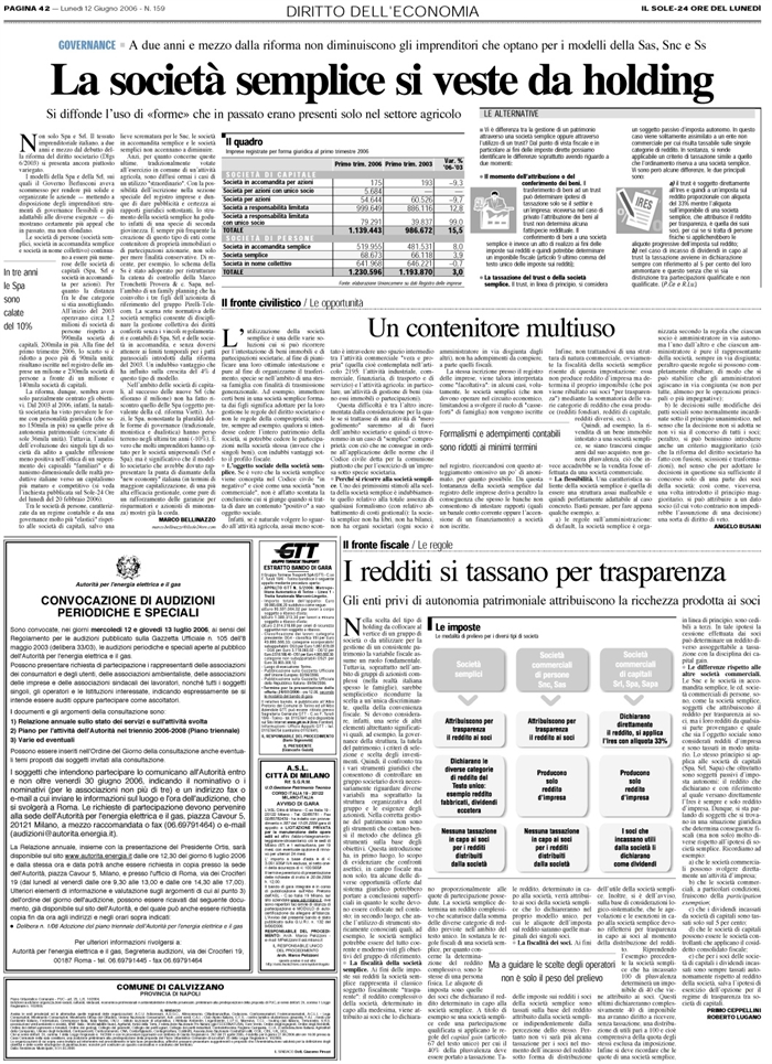 SOCIETA SEMPLICE-PROFILI CIVILISTICI