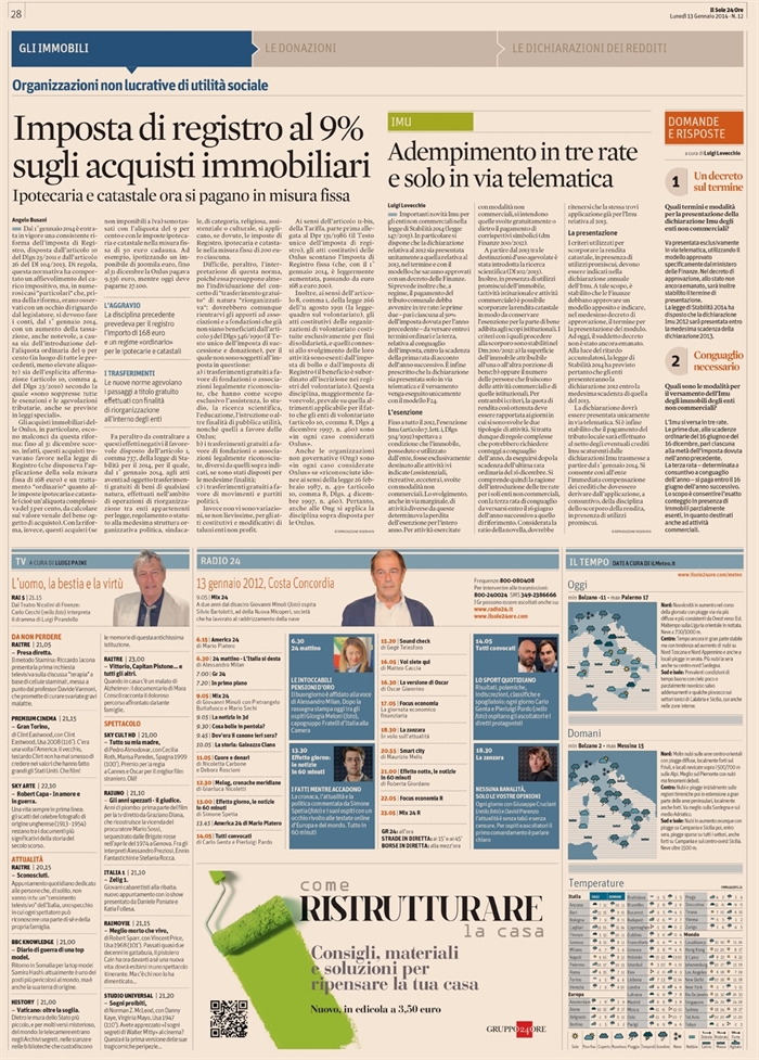 2014-01 - COMPRAVENDITA - Imposta di registro in misura fissa