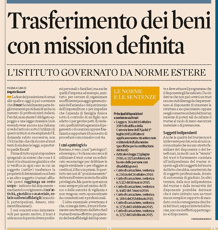 TRUST - Quando è utile ricorrere al trust