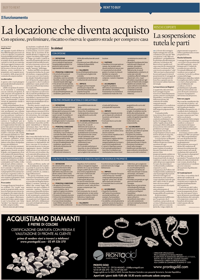 2013-05 RENT TO BUY - Da locazione ad acquisto