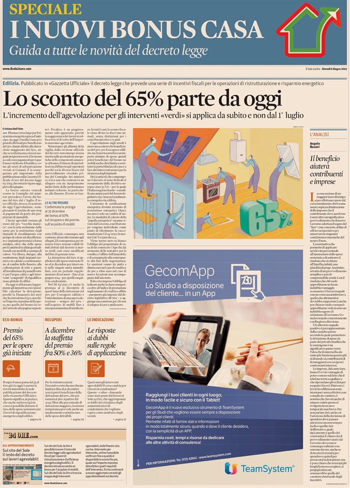 2013-06 COMPRAVENDITA - Bonus ristrutturazione - Analisi