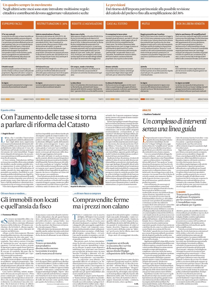 2012 02 07 CON L'AUMENTO DELLE TASSE SI TORNA A PARLARE DI RIFORMA DEL CATASTO