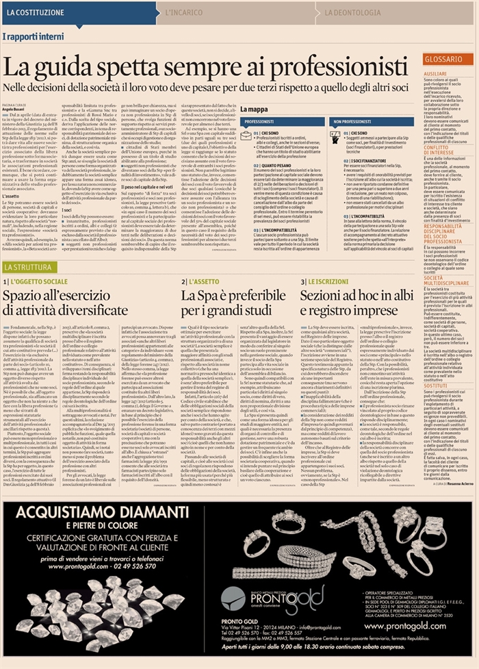 2013-04 SOCIETA' - Società tra professionisti - Deliberazioni ai professionisti