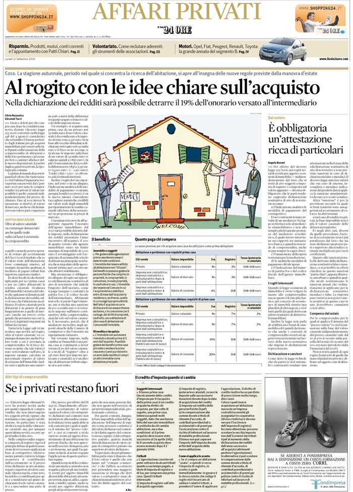CESSIONI IMMOBILIARI - DICHIARAZIONI SOSTITUTIVE