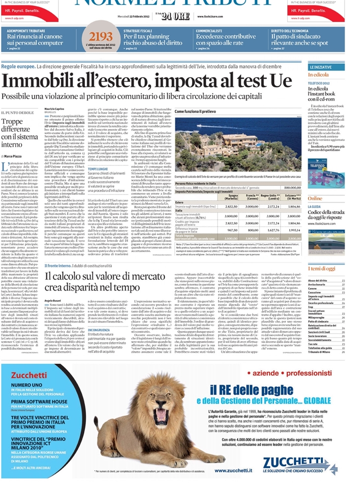 2012 02 22 IVIE - IL CALCOLO SUL VALORE DI MERCATO CREA DISPARITÀ NEL TEMPO