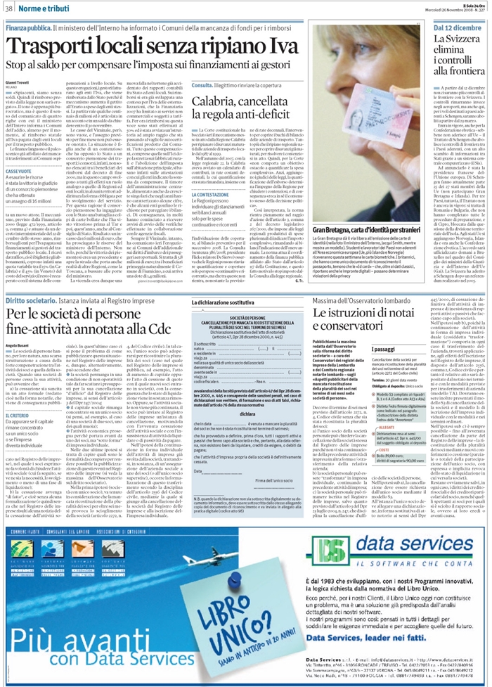 SOCIETA' PERSONE-CESSAZIONE-REGISTRO IMPRESE
