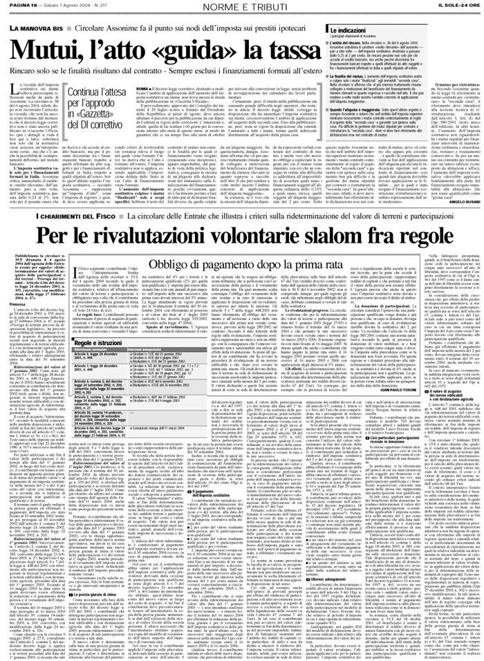 IMPOSTA SOSTITUTIVA-MUTUO-AUMENTI 2
