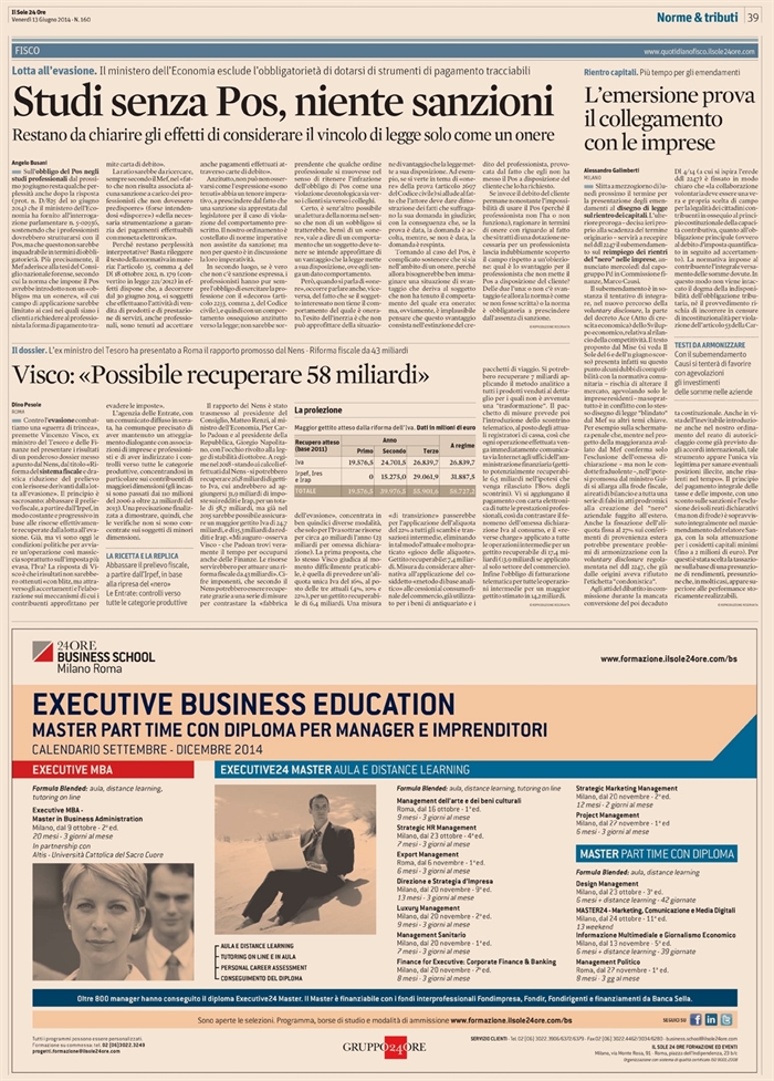2014-06 - SOCIETA' - Studi professionali senza obbligo POS