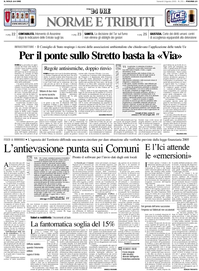 COMPRAVENDITA - Immobili - Classamento - Variazioni