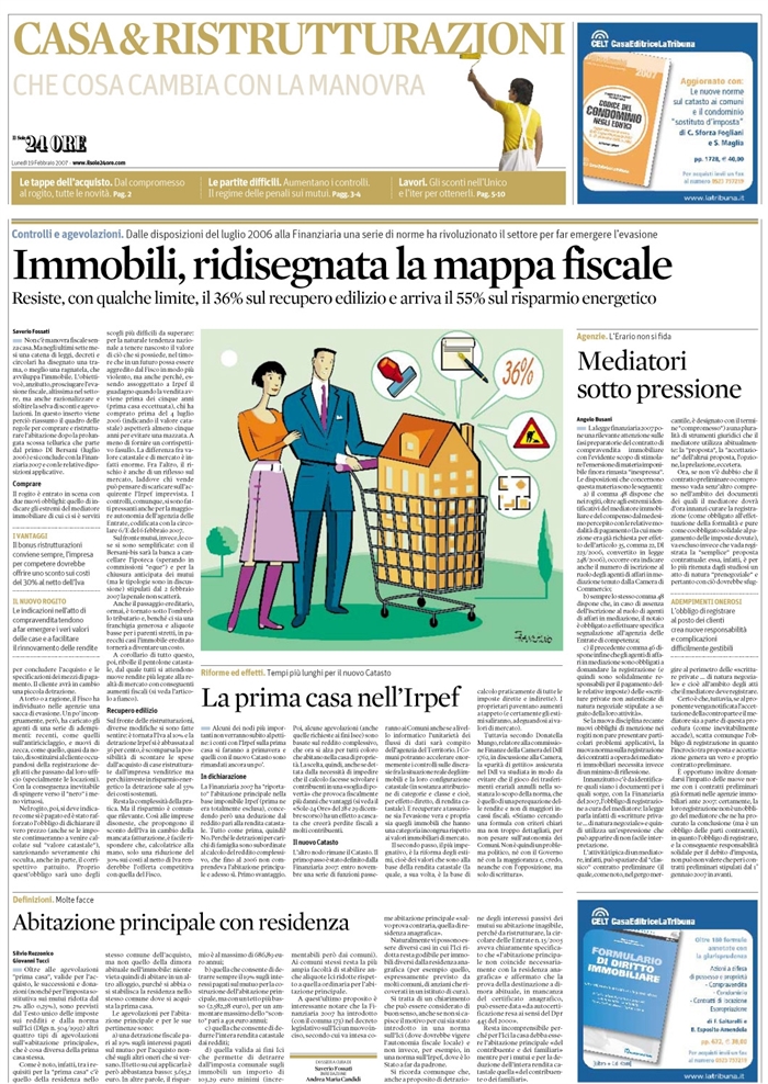 MEDIATORI IMMOBILIARI - MENZIONI -  REG.NE PRELIMINARE 2