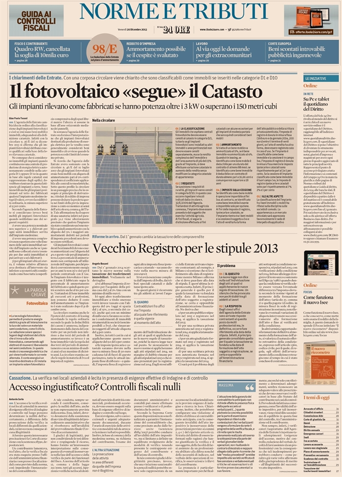 2013-12 - COMPRAVENDITA - Nuova tassazione su cessione immobili