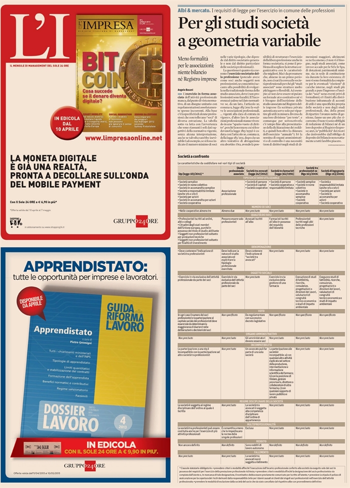 2013-04 SOCIETA' - Società tra professionisti - Applicabilità