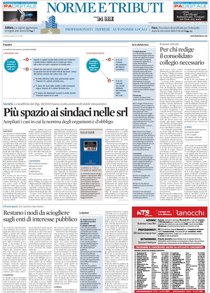 SRL-COLLEGIO SINDACALE