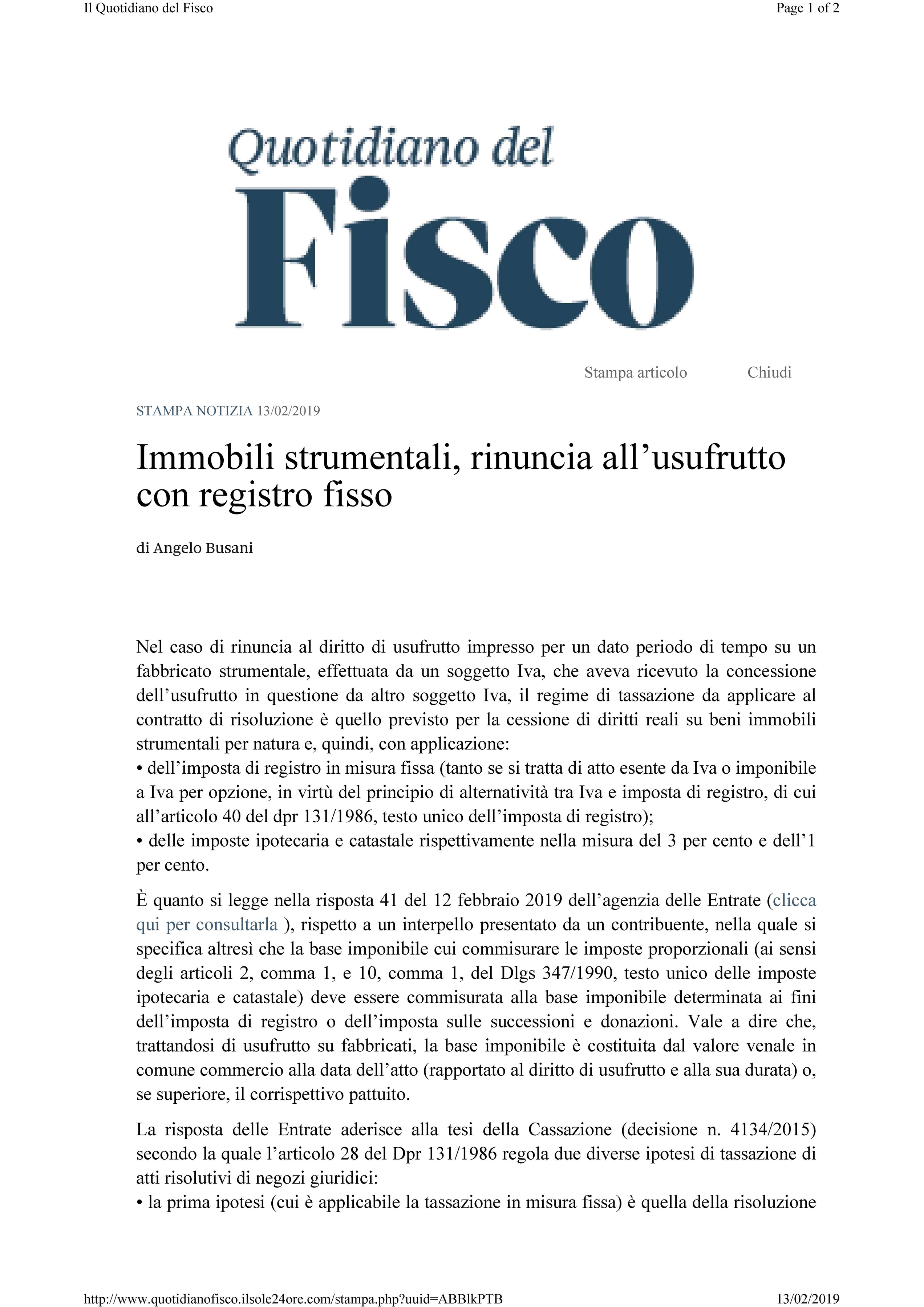 Contratto Di Mantenimento Con Riserva Di Usufrutto