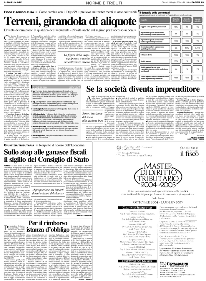 SOCIETA AGRICOLE-IAP