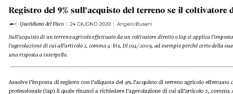 Imposta Di Registro Acquisto Terreno Agricolo - ferbdur