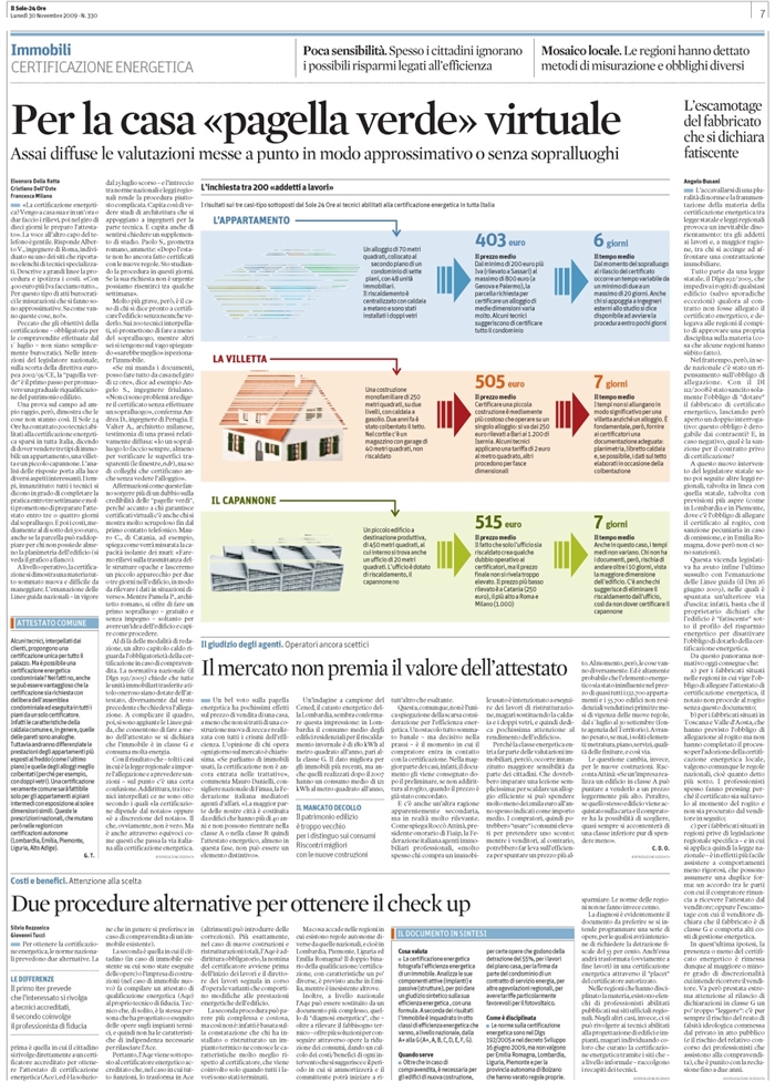 CERTIFICAZIONE ENERGETICA