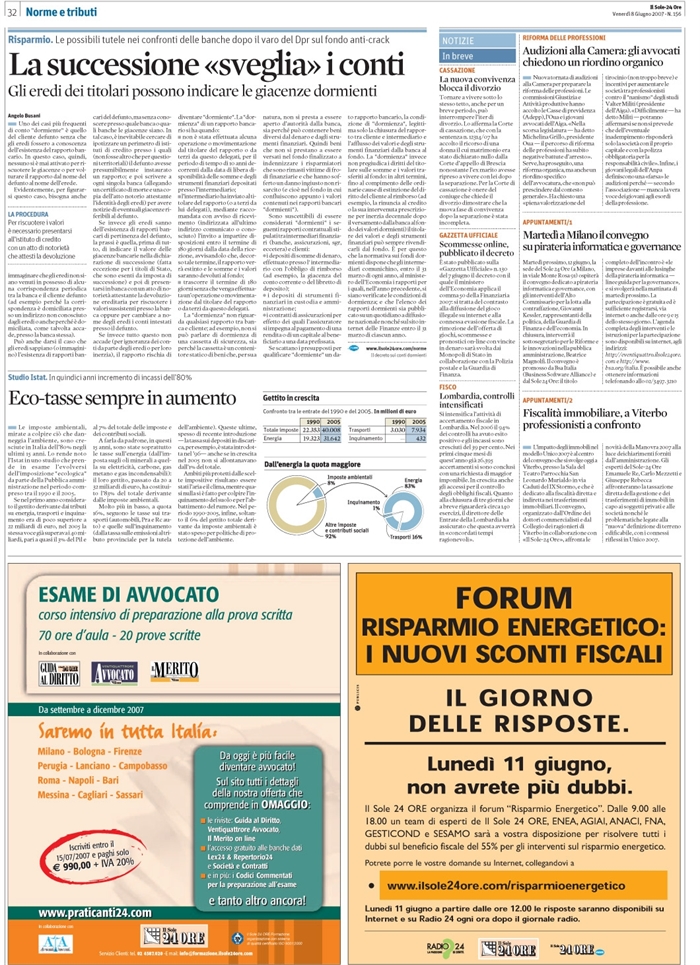CONTI BANCARI DORMIENTI 