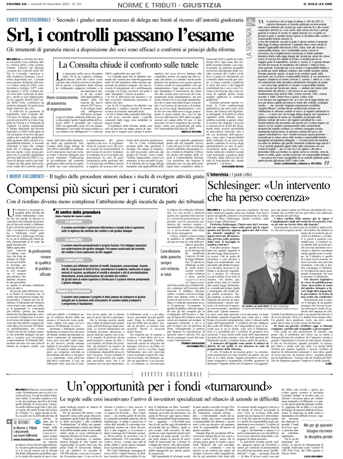 SRL-SOCI-CONTROLLO SULLA GESTIONE