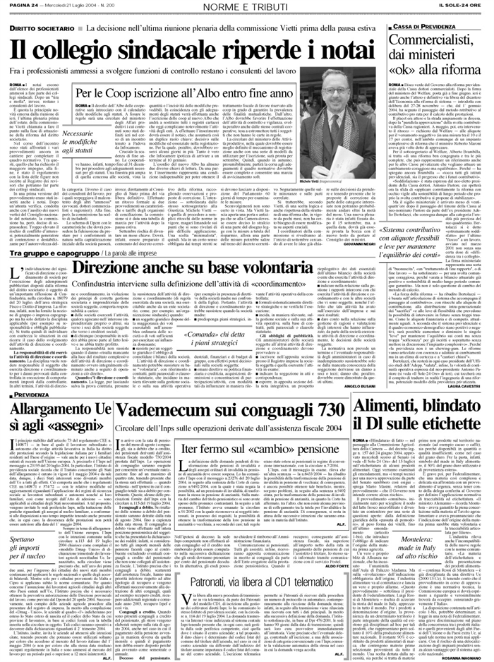 SOCIETA-RIFORMA-DIREZIONE E COORDINAMENTO