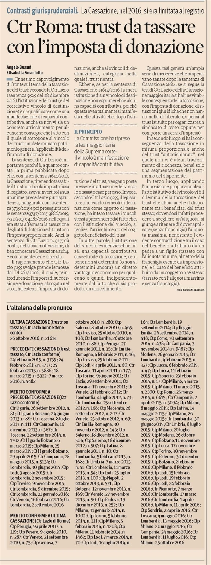 TRUST - Tassazione dell'atto di dotazione