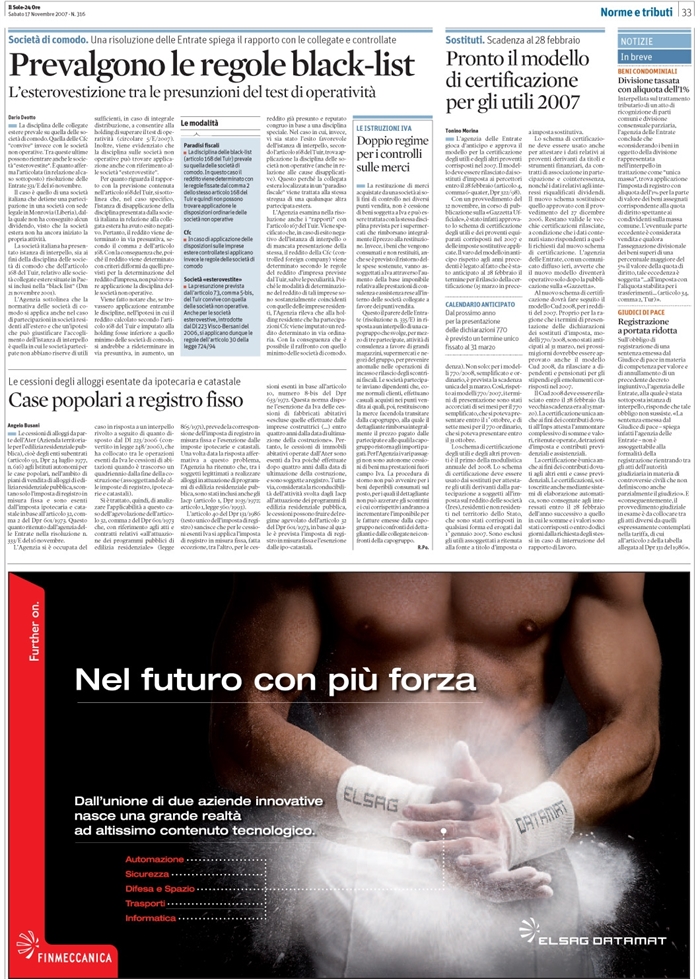 IMPOSTA DI REGISTRO MISURA FISSA - CESSIONE ALLOGGI ATER