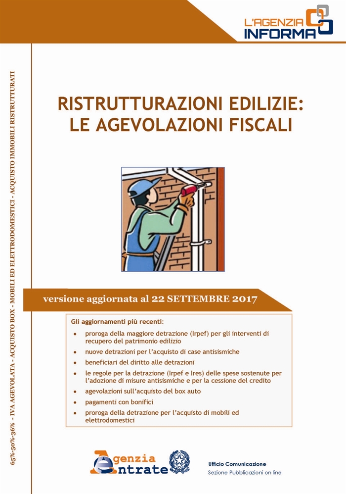 IRPEF - La detrazione delle spese per interventi di recupero edilizio