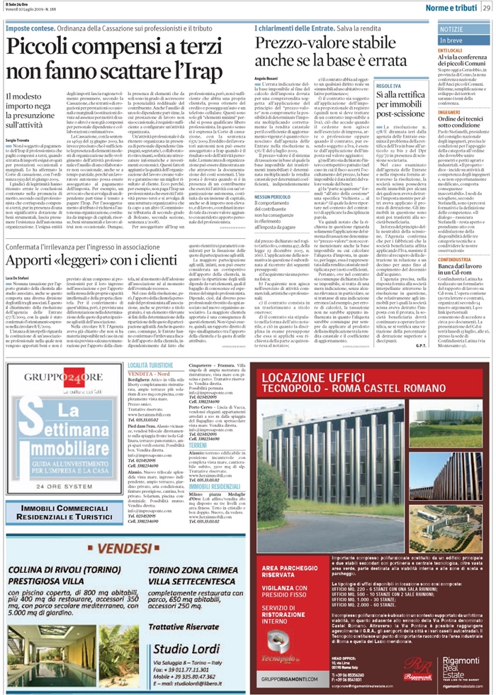 IMPOSTA REGISTRO-PREZZO VALORE