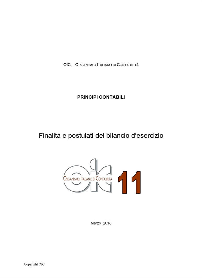 SOCIETA' - OIC 11 - Finalità e postulati del bilancio d'esercizio