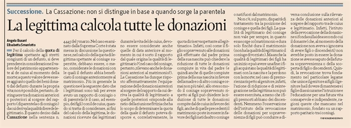 EREDITA' - Calcolo della legittima