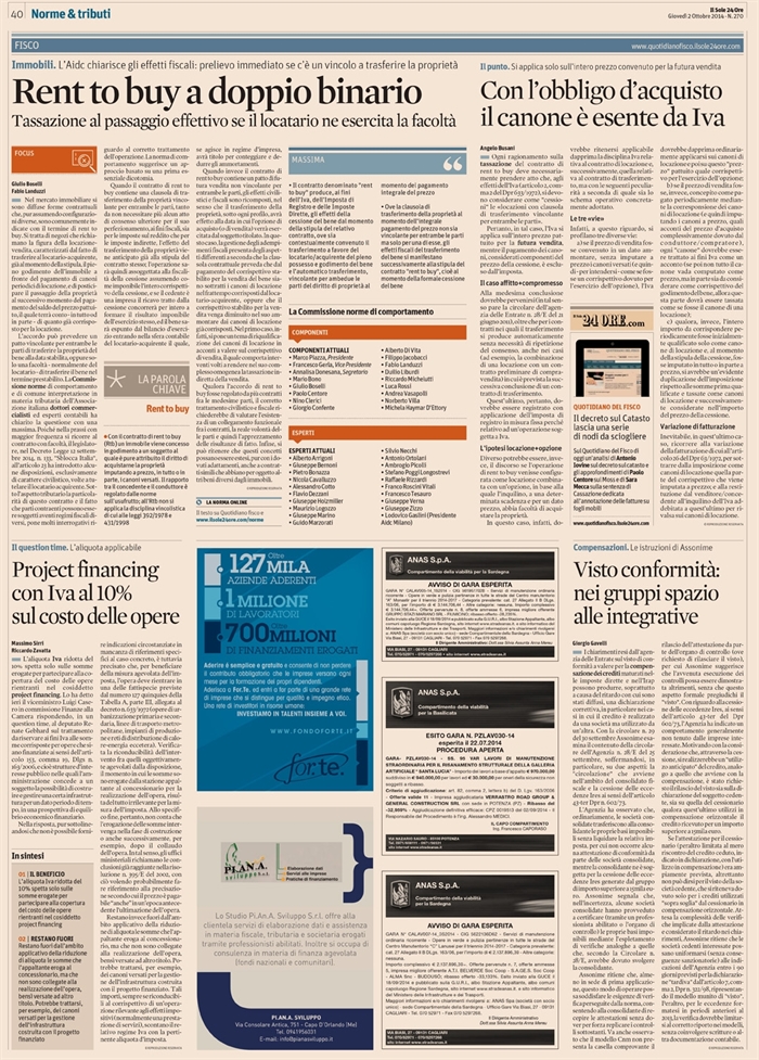 2014-10 - RENT TO BUY - Tassazione del contratto al passaggio effettivo