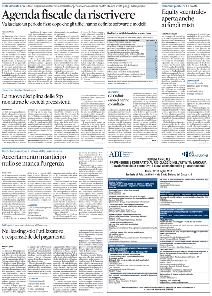 2012 07 06 La nuova disciplina delle STP non attrae le società preesistenti