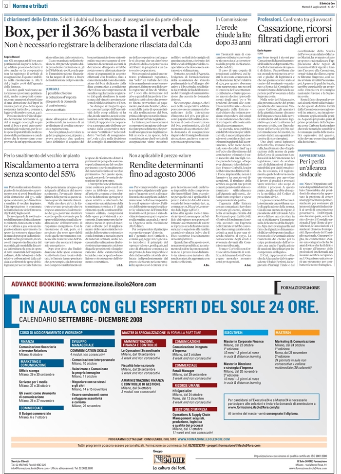 IRPEF - BONUS 36% - ASSEGNAZIONI DA COOP