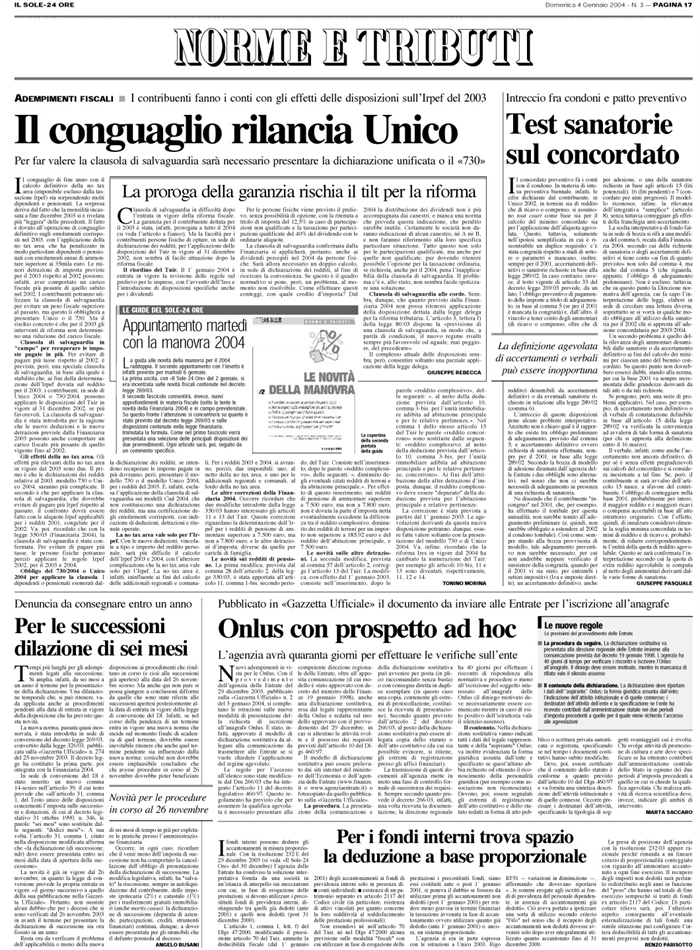2004-01-SUCCESSIONI-DICHIARAZIONE-TERMINE ANNUALE