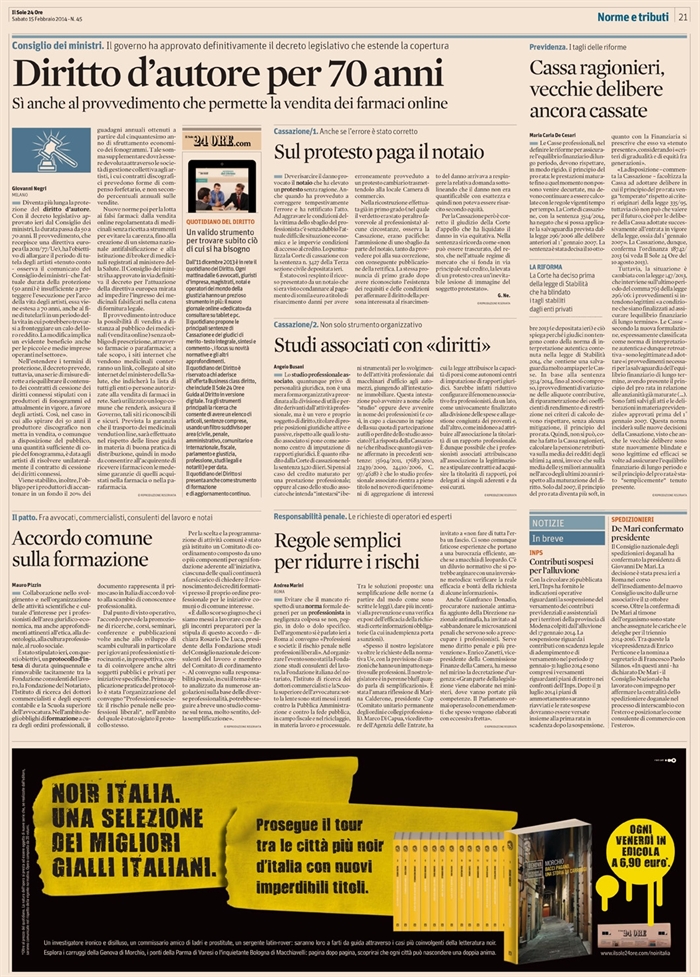 2014-02 - SOCIETA' - Societa tra professionisti diritti
