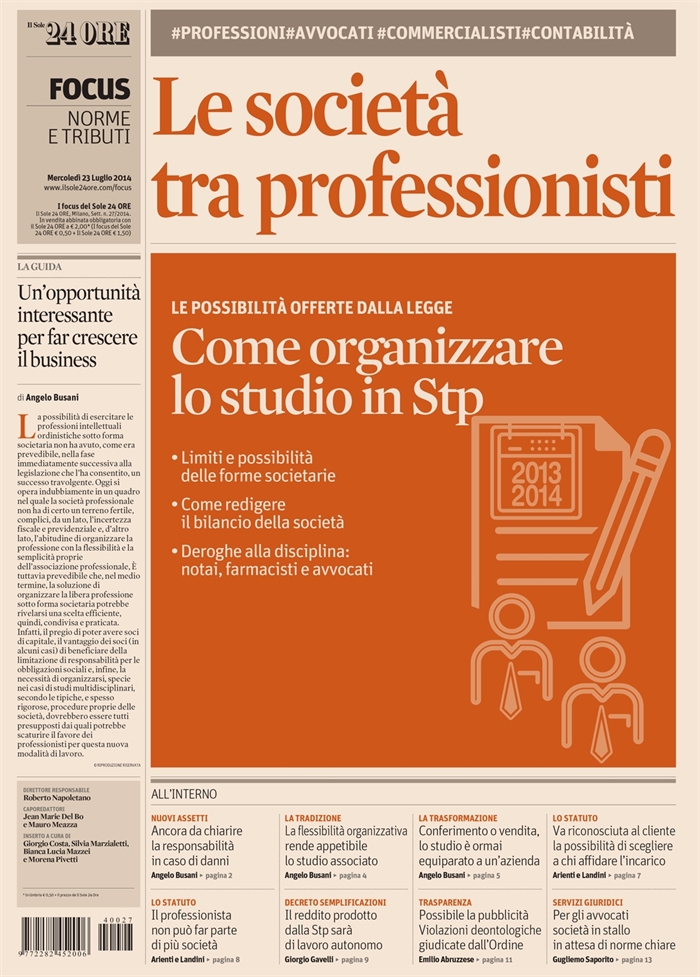 2014-07 - SOCIETA - Societa tra professionisti - guida