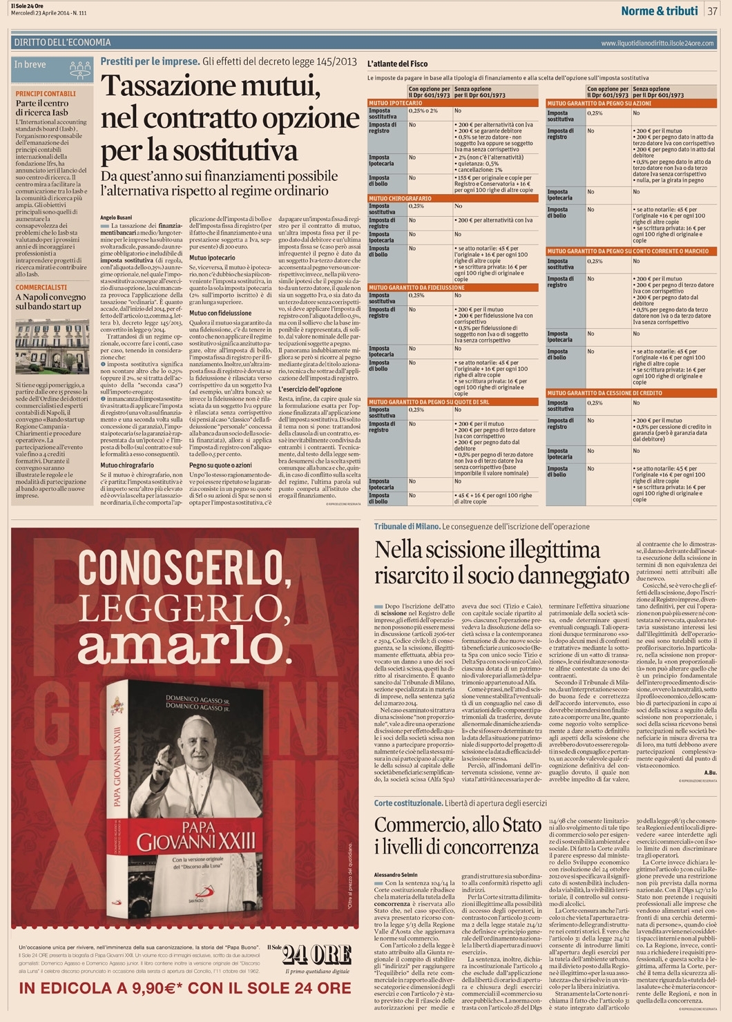 Mutui Tassazione Alternativa All Imposta Sostitutiva