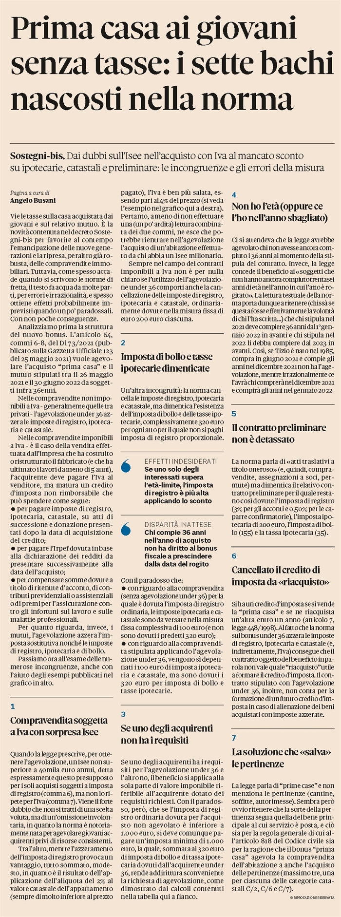 PRIMA CASA - I dubbi dell'agevolazione per gli under 36