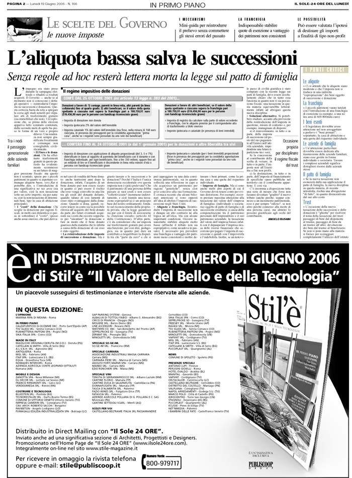 IMPOSTE DONAZIONE E SUCCESSIONE-REINTRODUZIONE