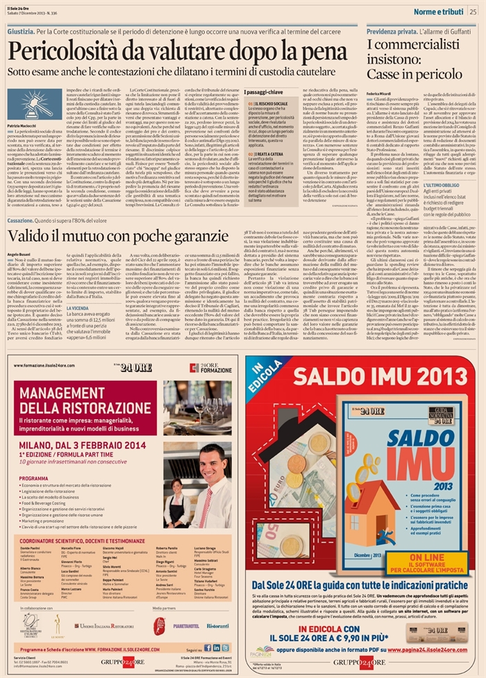 2013-12 - MUTUO - Mutuo valido con poche garanzie