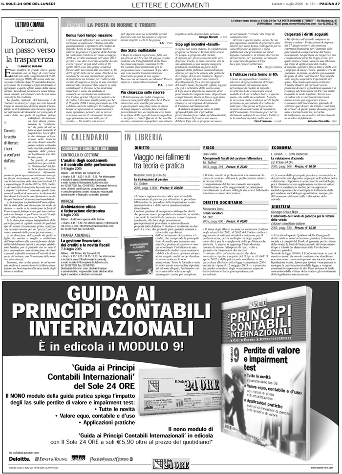 EREDITA' - Successioni - Donazione ventennale
