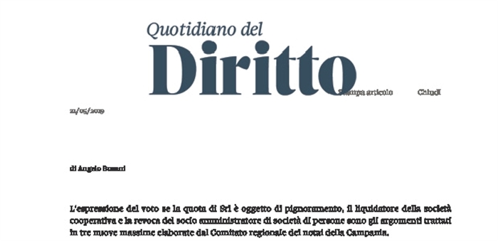 SOCIETA' - Legittima la nomina del liquidatore unico nella cooperativa