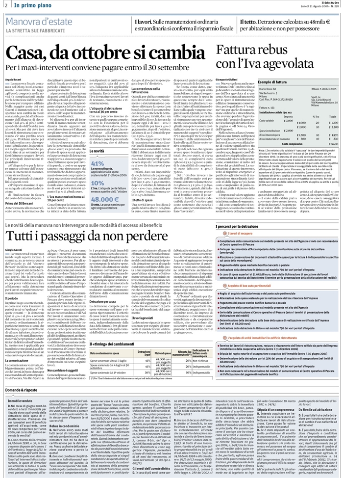 IRPEF - DETRAZIONI - RISTRUTTURAZIONI IMMOBILIARI