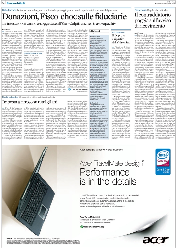 IMPOSTA DONAZIONE-INTESTAZIONE FIDUCIARIA (1)