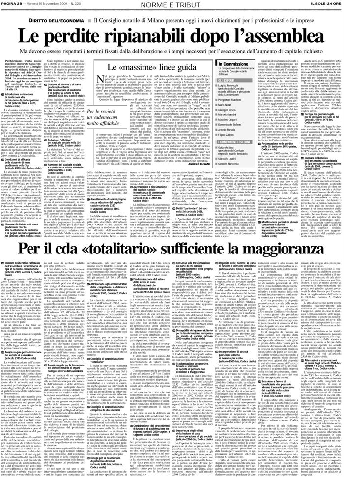 MASSIME NOTARILI-DIRITTO SOCIETARIO